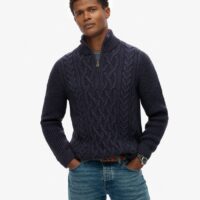 Superdry Kabeltrui Half Zip
